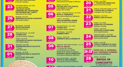 PROGRAMMA ESTATE 2023 A CASTELL’UMBERTO